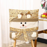 Christmas decoration chair set, Santa Claus chair cover, gold sequins, European and American style restaurant Christmas decoration