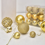 3/4/6cm 100pcs Christmas ball gift box set with electroplated hollow plastic balls for Christmas decoration