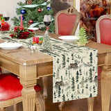 Christmas table flag holiday table decoration tablecloth pad printed reindeer tablecloth tea flag