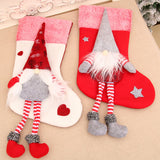 Christmas Decorations with Legs Plush Faceless Santa Claus Christmas Socks Christmas Pendant