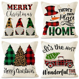 Christmas dwarf pillow cover home living room decoration pillowcase linen printed cushion cover