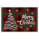 Santa Claus letter printed table mat Christmas restaurant white linen table mat living room dining table