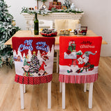 Christmas Decorative Supplies Creative Printed Chair Cover Red Home Atmosphere Decoration Chair Cover