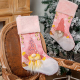 Christmas Decoration Christmas Socks Pink Glowing Rudolf Christmas Socks Children's Festival Gift Bag