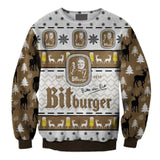 Bitburger Snowing Christmas Ugly Sweater