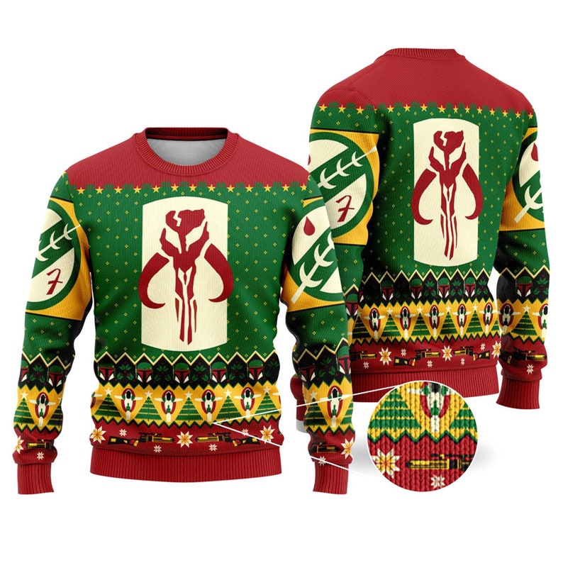 Boba Fett Ugly Christmas Sweater For Men & Women Christmas Gift Sweater
