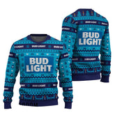 Bud Light Snowing Christmas Ugly Sweater
