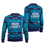 Bud Light Snowing Christmas Ugly Sweater
