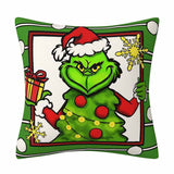 Grinch Christmas Pillow Cover Amazon Home Christmas Decoration Cushion Sofa Pillowcase Combination