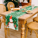 Santa Claus decoration table flag, elderly home atmosphere decoration table flag, Christmas snowman tablecloth