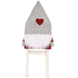 Christmas Decorations Love Forest Elderly Chair Cover Creative Faceless Doll Chair Cover Non woven Chair Cover