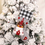 Christmas decoration supplies, grid edge 3D couple faceless dolls, Christmas socks, Christmas Eve gift bags, candy bags