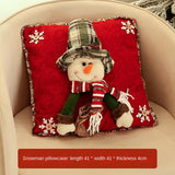 Christmas Decoration Supplies Cartoon Elderly Pillow Cover Top Hat Doll Home Party Atmosphere Decoration