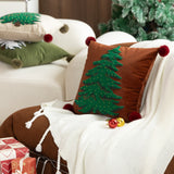 Christmas Pillow Set Christmas Tree Pillow Ins Style Embroidered American Sofa Pillow