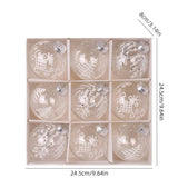 Christmas decorations 8cm/9PCS transparent PET painted Christmas ball gift box set Christmas tree pendant