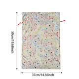 Christmas gift bag, gold foil five pointed star children's gift bag, Dutch velvet rainbow drawstring gift bag