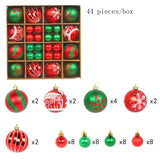 Christmas Ball Gift Set Creative Painted Plastic Ball Party Christmas Tree Red and White Hanging Ball Pendant Decoration