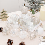 Christmas decorations 8cm/9PCS transparent PET painted Christmas ball gift box set Christmas tree pendant