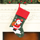 Christmas Socks Gift Bag Linen Santa Claus Embroidery Christmas Socks Christmas Gifts Christmas Pendants