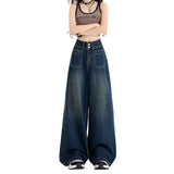 Wide-Leg Pants Simple and Versatile Slimming Straight Leg Floor-Length Pants for Women