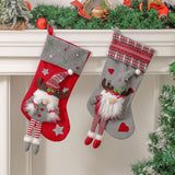 Christmas decoration supplies 3D couple faceless figurine fireplace Christmas socks Christmas Eve gift bag Candy bag