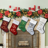 Christmas decorations hot stamping Christmas socks gift bags holiday home decorations Christmas tree pendants candy bags