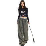 Wide-Leg Pants for Women High Street Fashion Spring and Autumn New Arrival