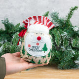 Christmas Apple Bag Accessories Linen Cartoon Santa Claus Snowman Gift Bag Candy Bag Gift Bag
