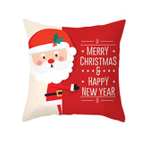 Cartoon Christmas Pillow Cover Home Office Sofa Cushion Pillowcase Home Furnishings