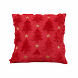 Plush embroidery Christmas holiday living room sofa pillow cover bed cushion cover bedroom bay window cushion pillow cover