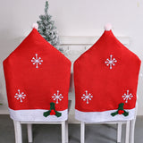 Christmas Decorations Non woven Snowflake Chair Cover Hotel Restaurant Table Chair Cap Holiday Decoration Chair Cover Supplies