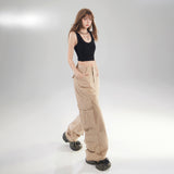 Women's Pants Casual High-Waisted Wide-Leg Trousers Floor-Length Drape
