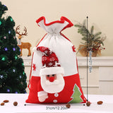 Christmas New Gift Bag Large Bundle Pocket Decorative Ornament Candy Bag Cartoon Snowman Elderly Handheld
