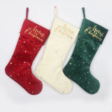 Christmas stockings Christmas gift bags Christmas candy bags gold foil embroidered socks three styles of long socks