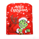 Christmas Restaurant Decoration Greentown Thief Green Green Hair Monster Red Fabric Chair Cover New Back Cover