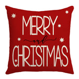 Grid Christmas linen pillowcase, Christmas tree snowflake home decoration pillowcase, sofa cushion pillowcase