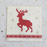 Christmas Decoration Elk Theme Disposable Meal Plate Party Utensils Set Paper Cups Paper Plates Tissue Papers