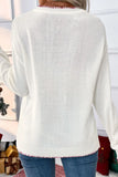 Sweet and versatile loose long sleeved round neck Christmas sweater for women