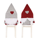 Christmas Decorations Love Forest Elderly Chair Cover Creative Faceless Doll Chair Cover Non woven Chair Cover