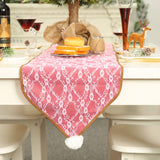 Christmas decoration items, lace double ball table flag, dining table decoration, placemat, home velvet tablecloth