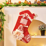 Christmas Decorations Snowman Doll Christmas Socks Knitted 3D Santa Claus Christmas Tree Decoration Pendant Gift Bag