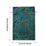 Christmas gift bag, gold foil five pointed star children's gift bag, Dutch velvet rainbow drawstring gift bag