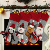 Holiday Socks Creative Cartoon Old Man Snowman Elk Decoration Gift Bag Christmas Home Decoration