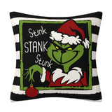 Greentown Cartoon Printed Christmas Pillow Cover Home Furnishings Cushion Sofa Pillowcase