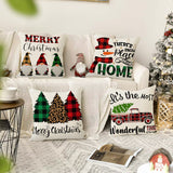 Christmas dwarf pillow cover home living room decoration pillowcase linen printed cushion cover