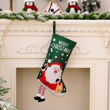 Christmas decorations, colorful prints, Christmas socks, Santa Claus gift socks, snowman gift bags, red and green leg hanging Christmas socks