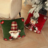 Christmas Decoration Supplies Cartoon Elderly Pillow Cover Top Hat Doll Home Party Atmosphere Decoration
