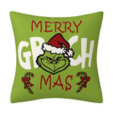 Greentown Cartoon Printed Christmas Pillow Cover Home Furnishings Cushion Sofa Pillowcase