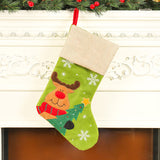 Christmas Socks Gift Bag Linen Santa Claus Embroidery Christmas Socks Christmas Gifts Christmas Pendants