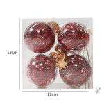 Christmas Ball Transparent PET Laser Silk Grass Ball Christmas Tree Pendant Decoration Props 4PCS per box
